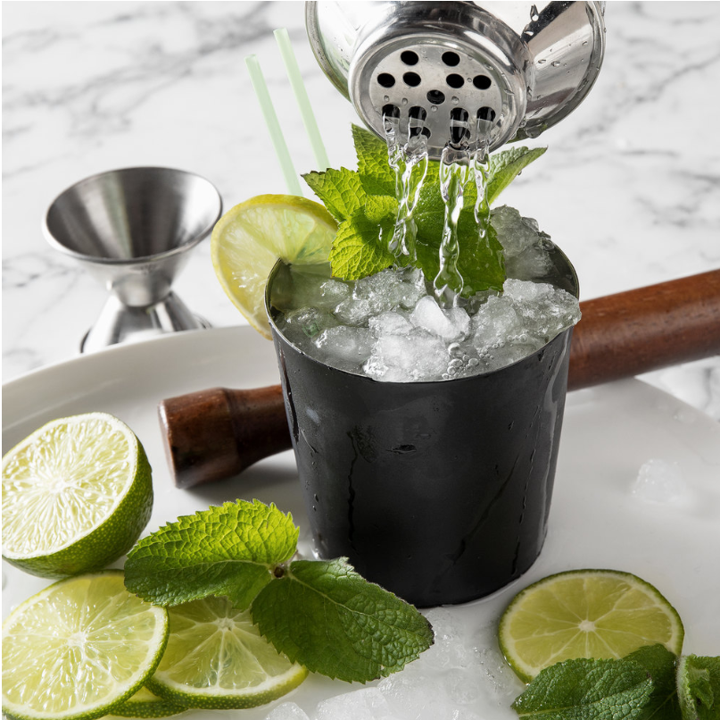 Cocktail Shaker - All Stainless Steel - Tumbler, Strainer and Cap - Holds  16 oz. - Great for Your Home Bar or as a Gift to Chill, Shake or Stir Mixed